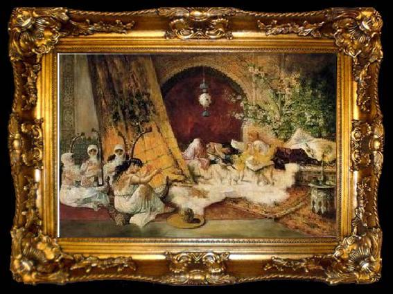 framed  unknow artist Arab or Arabic people and life. Orientalism oil paintings  308, ta009-2